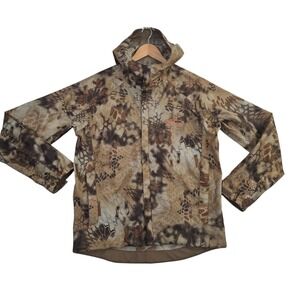 Grundens Kryptek Camo Rain Jacket Mens XS Highlander Fishing Shell Hooded